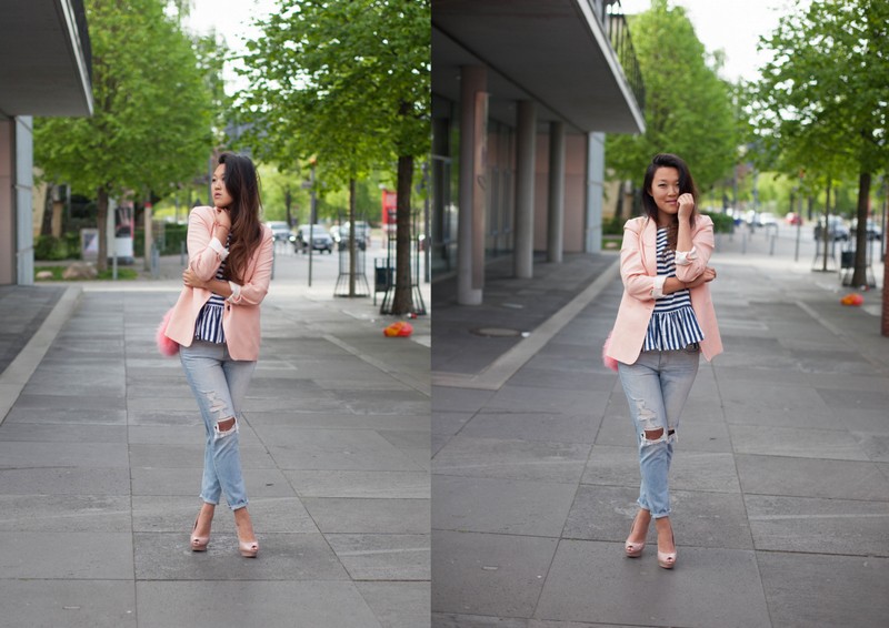260415_Zara Blazer, Ripped Jeans